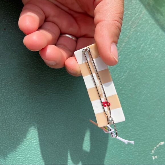 CHUNKS Checkered Hair Barrette NWT - Picture 2 of 3